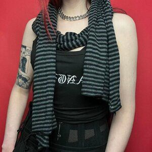 Jacob / Black and grey striped scarf 🖤🩶​​​